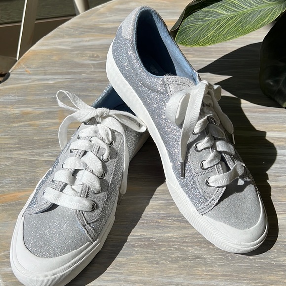 Keds Silver Glitter Sneakers